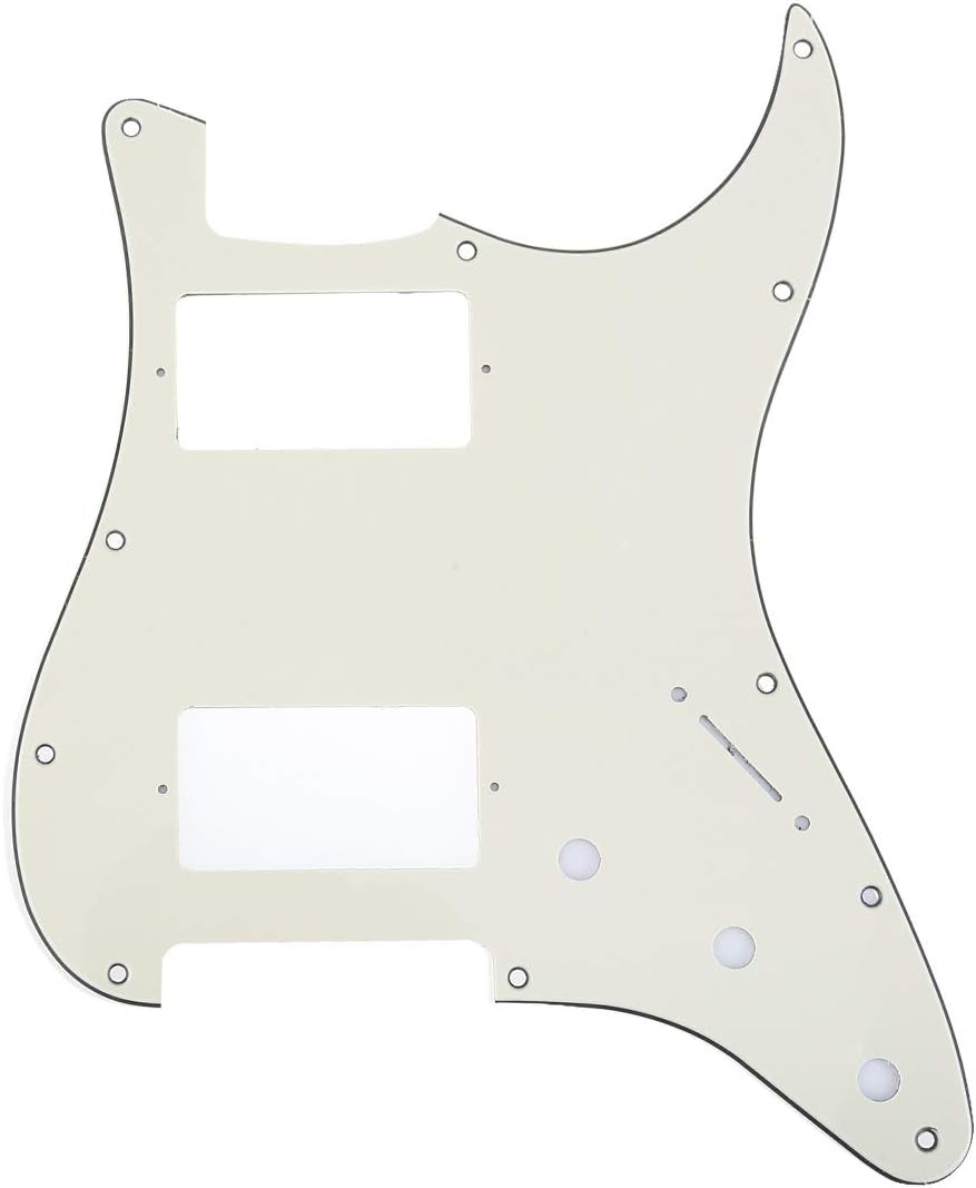 Musiclily Pro 11 Hole HH Strat Pickguard Humbucker Guitar Scratch Plate for USA/Mexican Made Fender Standard Stratocaster Modern Style