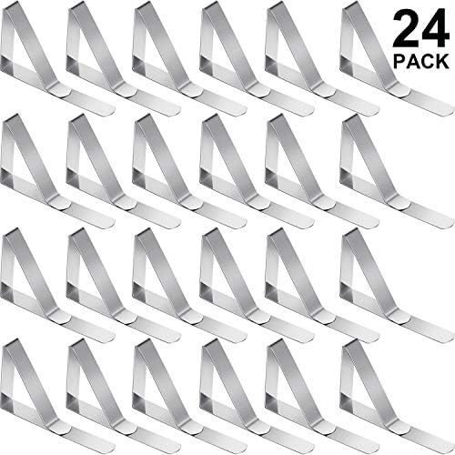 Sumind 24 Pieces Table Clips, Tablecloth Clips, Outdoor and Indoor Party Table Cloth Holders