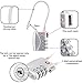 ZHEGE TSA Wire Lock 2 Pack Cable Luggage Lock with Alloy Body for Suitcase, Baggage, Backpack, Pistol Case (Silver)