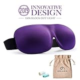 Eye Mask for Sleeping , Woman Sleep Mask , Patented Design 100% Blackout Eye Mask, 3D Contoured Comfortable Eye Cover & Blindfold, Great for Travel / Nap / Night's Sleeping (Medium-Purple)