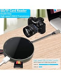 Soholine   Cargador inalámbrico USB C Hub, 8 en 1, elegante estación de acoplamiento universal de aleación de zinc con adaptador tipo C, 4 K HDMI 3 USB 3.0, puerto PD, micro SD TF, color gris