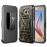 S6 Case, Galaxy S6 Case, NageBee [Heavy Duty] Armor Shock Proof Dual Layer [Swivel Belt Clip] Holster with [Kickstand] Combo Rugged Case for Samsung Galaxy S6 - Camouflage