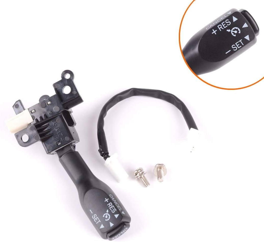 QinMei Zhou Compatible with Toyota cruise control switch 84632-34011 84632-34017 (Color : Black)
