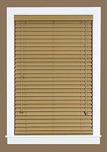 PowerSellerUSA Mini Window Blinds 2" Inch Faux Wood Maple Plantation Blind - 29" Width x 64" Length