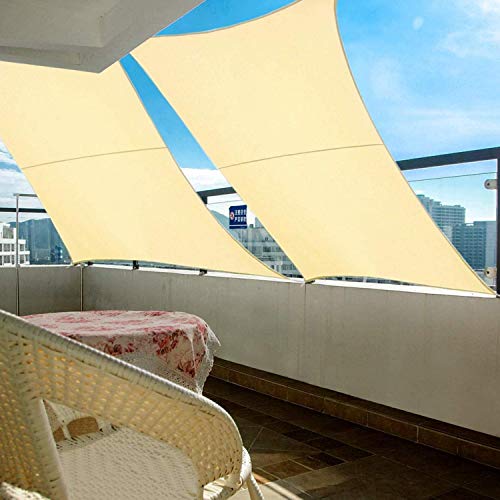 Mioke Sonnensegel Sonnenschutz Garten Balkon und Terrasse 2x3m wasserabweisend wetterbeständig atmungsaktiv… – Bild 2