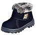 DADAWEN Boy's Girl's Suede Leather Waterproof Winter Boots (Toddler/Little Kid/Big Kid)