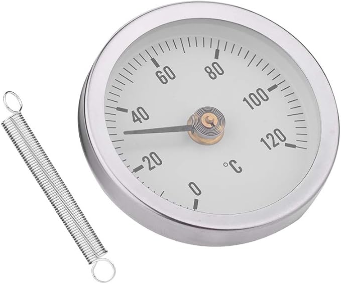 Clamp on Thermometer 63mm Waterproof Dustproof IP55 0120° Bimetal