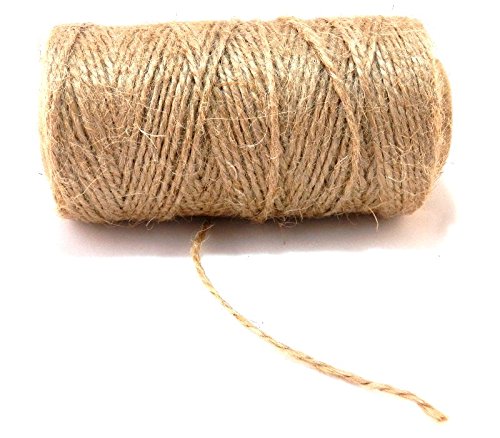 Natural Jute Twine Best Arts Crafts Gift Twine Christmas Twine Industrial Packing Materials Durable String for Gardening Applications 260 feet by PetriStor