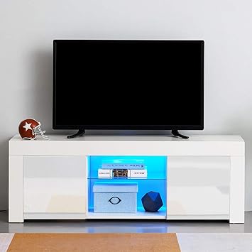 Amazon De T Mullen Uk Stock Moderne Led Wohnzimmermobel Tv Schranke Mit 2 Turen Fur Wohnzimmer