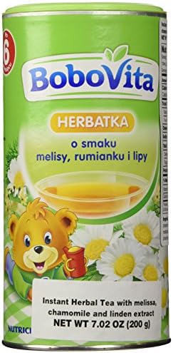 Bobovita Instant Melisa, Camomile & Linden Tea for Babies, 7.02 oz (200g)