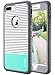 ULAK Compatible with iPhone 8 Plus Case, Slim Shockproof TPU Bumper Case with Front Frame, Durable Anti-Slip Protective Phone Cover for iPhone 8 Plus 5.5 inch, Mint Stripes Minimal