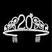 BABEYOND Crystal Birthday Tiara Crown Princess Birthday Crown Hair Accessories Happy 20th Birthday Crown Tiara for Women (20 Birth)