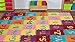 Ottomanson Children's Garden Collection Educational Letters and Numbers, Puzzle Piece Design, 5'0