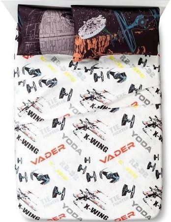 Star Wars Classic Death Star Fitted Sheet Set - White (Full)