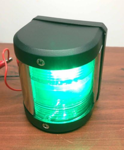 PactradeMarine MARINE BOAT GREEN STARBOARD SIDE LED NAVIGATION LIGHT WATERPROOF BOATS UP TO 12M