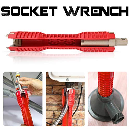 Wrench Hand Tools yanQxIzbiu Multifunctional Sink Faucet Socket Wrench Installer Water Pipe Spanner Tool - Orange