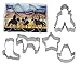 R&M International Cowboy Cookie Cutters, Star, Horse, Cowboy, Boot, Hat, 5-Piece Set