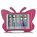 HCHA Apple iPad 2 3 4 Kids Case Kids Proof Shockproof Protective Case Drop-proof Durable Light Weight EVA Foam Case for iPad 2/3/4 Generation 9.7 Inch (Butterfly Rose Red)