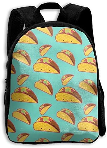 KAYERDELLE Tacos Patterns School Backpack Children Printed Oxford Fabric Backpack Bag