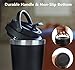 SOCOO Travel Coffee Mug for Men Woman/Coffee Travel Cup with Lid Portable Stainless Steel Insulated Double Walled Reusable BPA Free for Coffee, Tea, Chocolate 16OZ (Black)