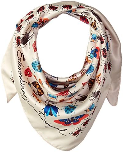 Desigual Women's Floral Foulard Scarf, White, One Size
