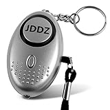 Personal Safety Alarm, JDDZ 140 db Safe Siren Song Emergency Self Defense Protection Device Anti-Rape/Anti-Theft Security with Mini LED Flashlight for Women, Kids and Elderly etc.(Silver)