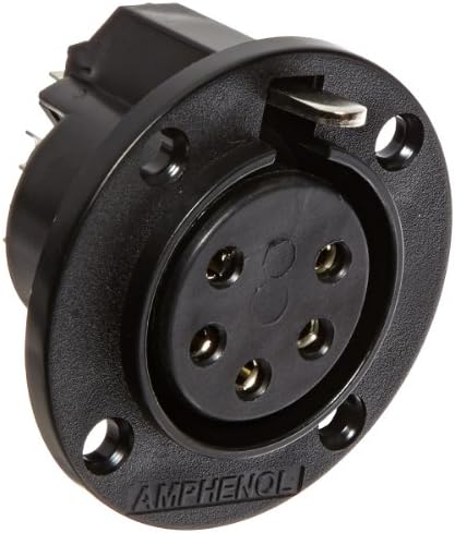 AP-5-13 AP Female chassis Connector, Round Flange, Machined Contacts, Thermoplastic Shell