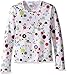Hot Chillys Youth Pepper Skins Print Crewneck, Dots & Hearts-White, X-Small