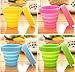 Gouda Select Collapsible Silicone Cup for Travel Camping School Outdoor (1 Set contains 4 cups - 1 Green, 1 Yellow, 1 Blue, 1 Pink)