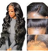 30 Inch Lace Front Wig Human Hair 5x5 HD Lace Closure Wigs Human Hair,Body Wave 180 Density Trans...
