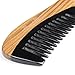 Wide Tooth Hair Comb for Curly Hair - Breezelike No Static Wooden Detangling Comb - Natural Sandalwood Buffalo Horn Comb for Women and Men