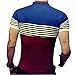 LOGEEYAR Mens Summer Slim Fit Contrast Color Stitching Stripe Short Sleeve Polo Casual T-Shirts (Medium, 508-red)