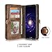 KONKY Magnetic Wallet Case Suit for Galaxy S8 Brown