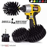 BBQ Grill Cleaning Ultra Stiff Drill Powered Cleaning Brushes 4 Piece Kit Replaces Wire Brushes for Rust Removal, Loose Paint, De-Scaling, Graffiti Removal on Stone, Brick, and Masonry.