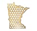 Minnesota Beer Cap Map MN - Authentic Maple Wood - Skyline Workshop - Easy to Hang - Great Christmas gift