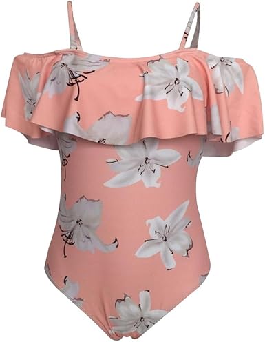pink flower bathing suit