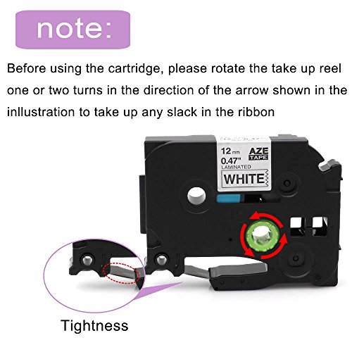 Tze-231 P-Touch Label Maker Tape 10 Pack Black on White 0.47" x 26.2'(12mm x 8m) Standard Laminated TZ-231 Compatible with Brother Model PT-D210 PT-1290 PT-1880 PT-H100 PT-H110 PT-D200 PT-Cube - Thumbnail 5