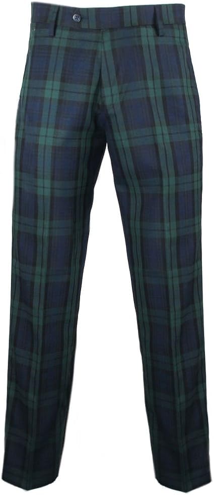 Murray Mens Traditional Scottish Tartan Golf Trousers Pants at Amazon Menâs Clothing store
