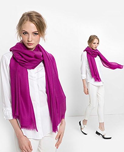 Warmwinterscraves Women's Soft Large 70 * 200cm Comfortable Silk Cashmere Lambswool Fringed Pashmina & Scarf (Multi)