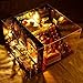 Kisoy Miniature DIY Dollhouse Kit with Furniture Accessories Creative Gift for Lovers and Friends (Christmas Eve) with Dust Proof Cover and Music Movement