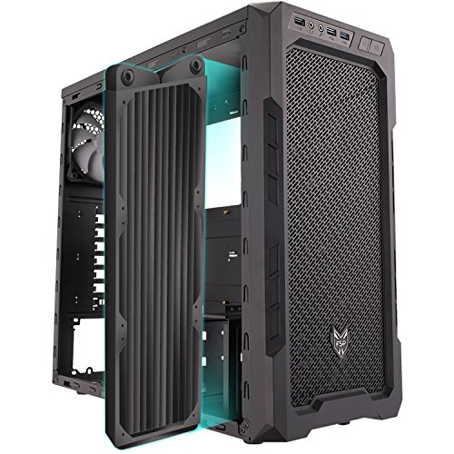 FSP CMT210(BLK) FSP CMT210 Translucent Window Panel ATX Mid Tower Gaming Computer Case - Thumbnail 5
