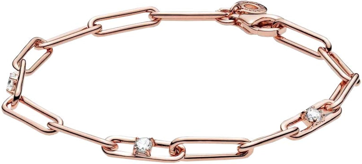 Pandora 589177C0120 Gemstone Chain Bracelet Rose Gold Cubic Zirconia