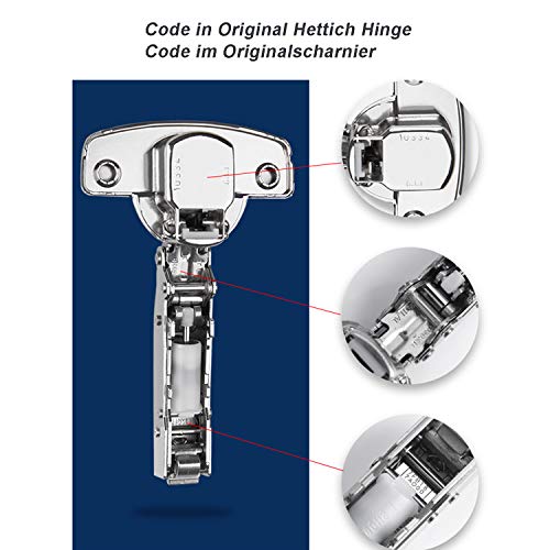 Hettich Sensys 8645i TH52 110 Degree Standard Hinges with Self Closing