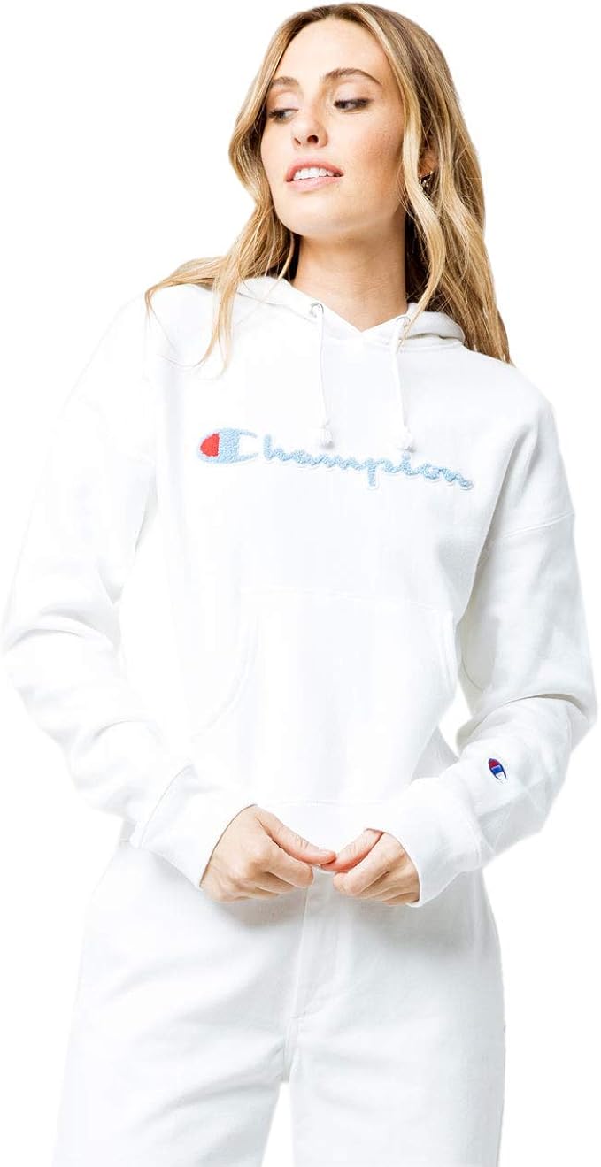 white women's champion hoodie