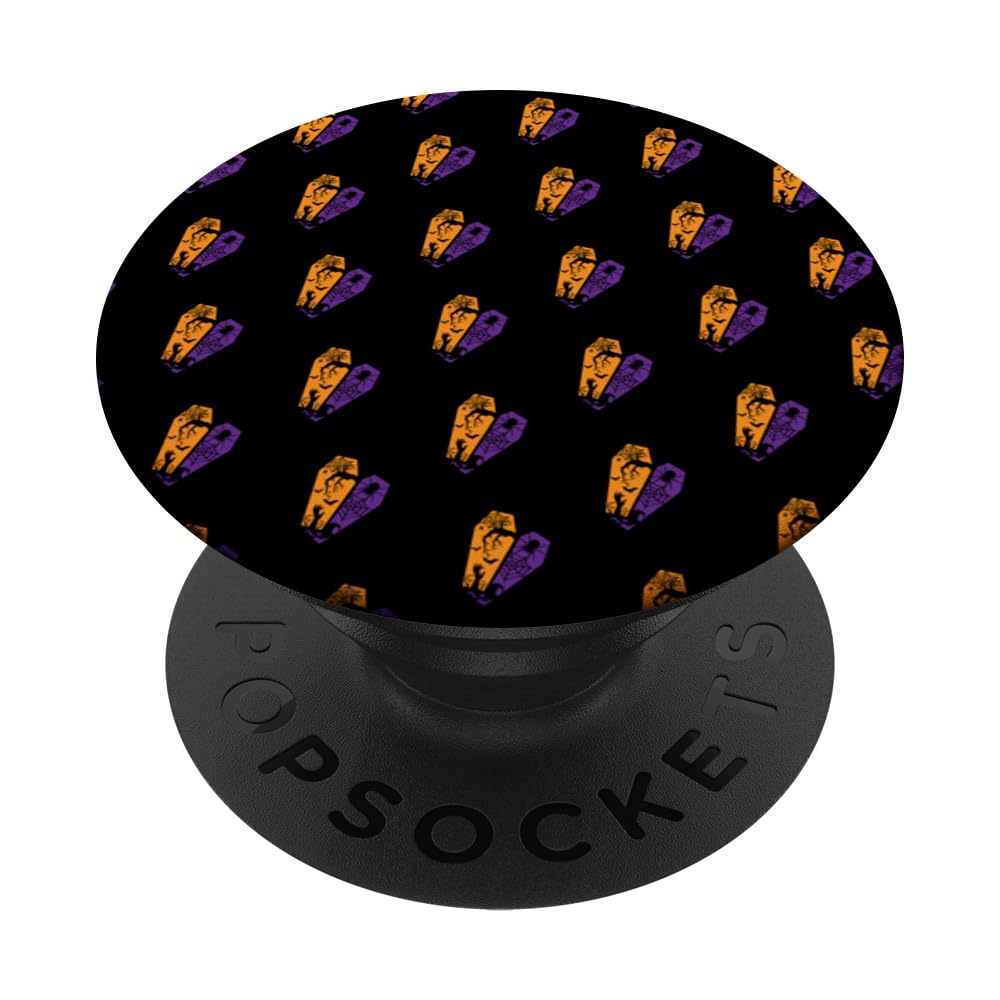 Pattern Halloween Party Day Trick Or Treat Skeleton Coffin PopSockets Swappable PopGrip