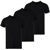Mody Men's Undershirts 3-Pack, T-Shirts for Men, Crew Neck Undershirt, Cotton Mens Undershirts, Soft Men Tank Tops