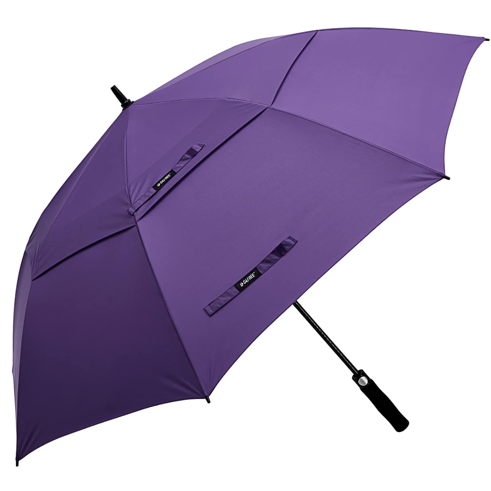 G4Free 55/63/69/72/80 Inch Golf Umbrella Windproof Double Canopy Extra Large Oversize Automatic Open Waterproof Umbrellas(Purple,63 inch)