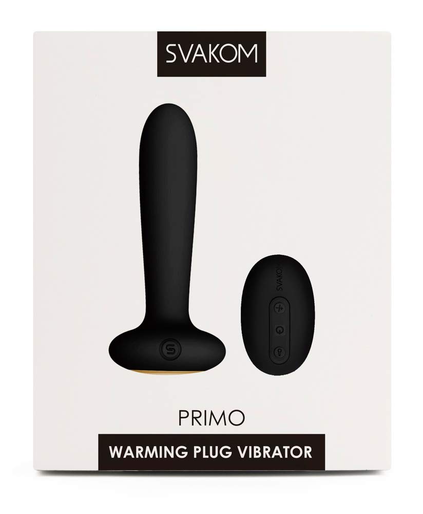 SVAKOM Primo Remote Control Warming Butt Plug, Black