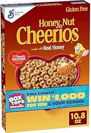 Cheerios Honey Nut Cheerios Heart Healthy Breakfast Cereal, Gluten Free Cereal With Whole Grain Oats, 10.8oz
