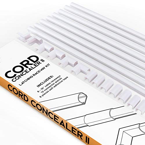 Cord Concealer II OneCord Raceway Kit SimpleCord Cable Cover fits 1